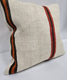 Turkish Hemp Pillow Natural Beige Brown Orange Pillow Cushion Cover 24" x 24" #9293