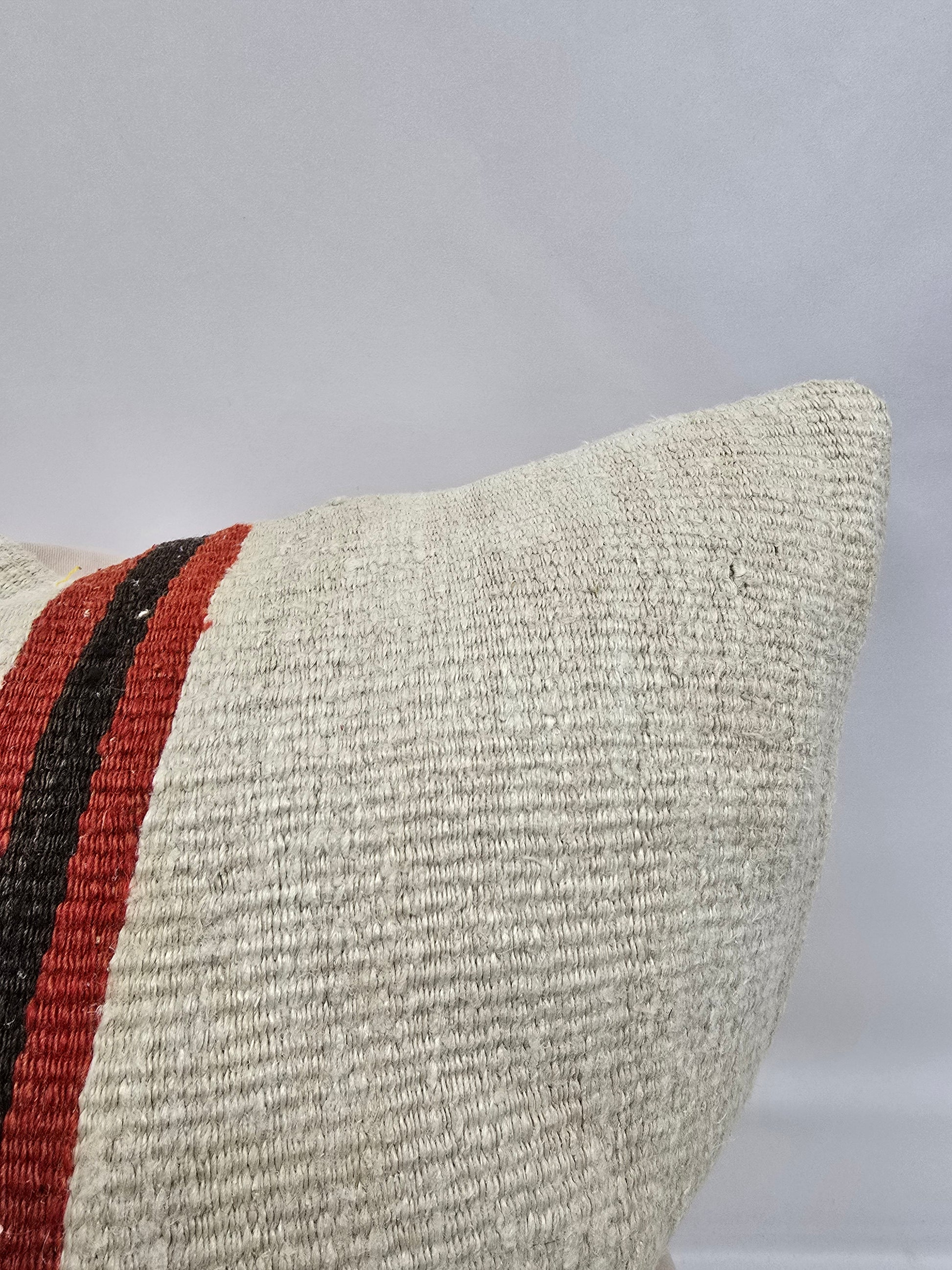 Turkish Hemp Pillow Natural Beige Brown Orange Pillow Cushion Cover 24" x 24" #9293