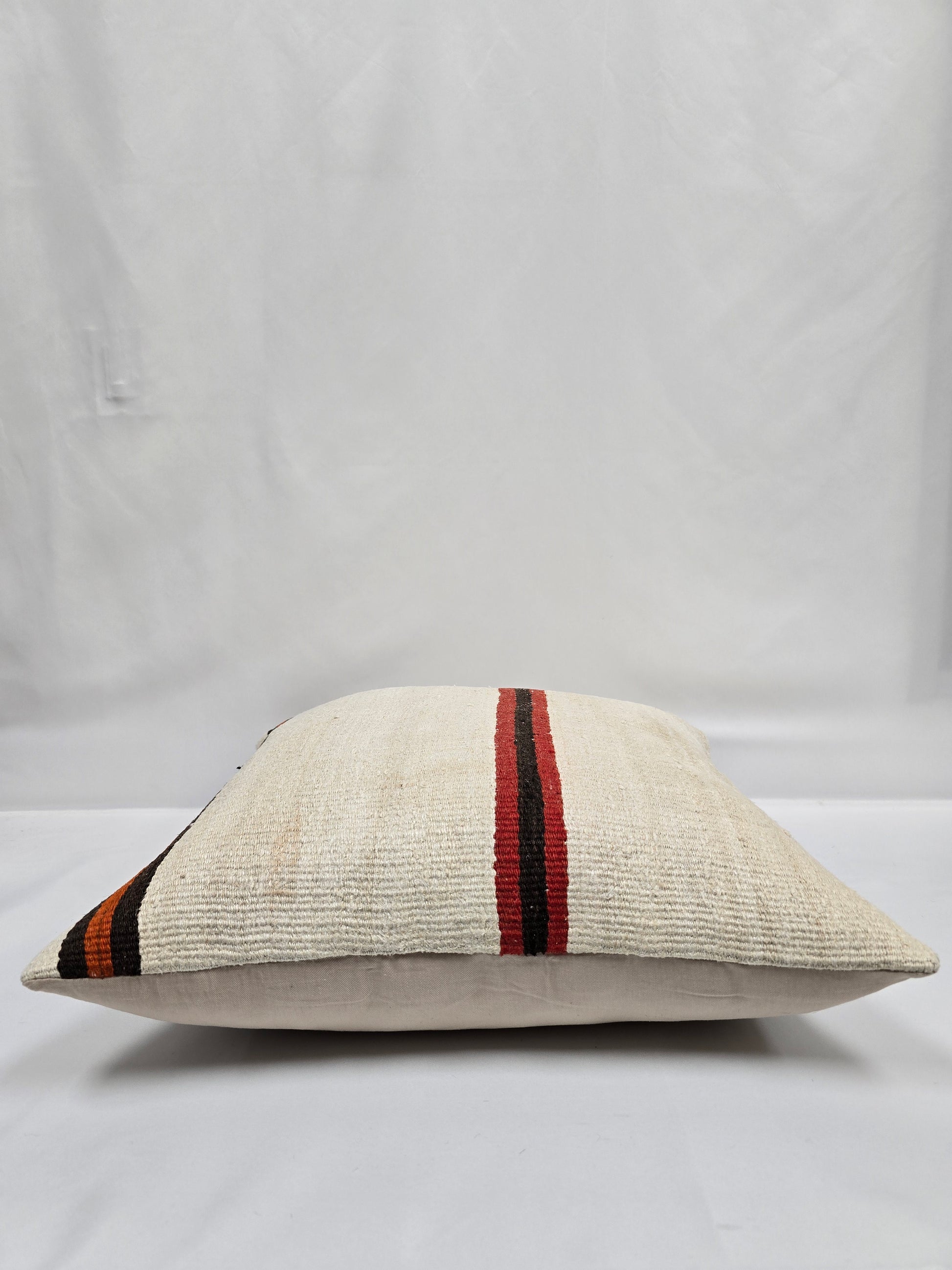 Turkish Hemp Pillow Natural Beige Brown Orange Pillow Cushion Cover 24" x 24" #9293
