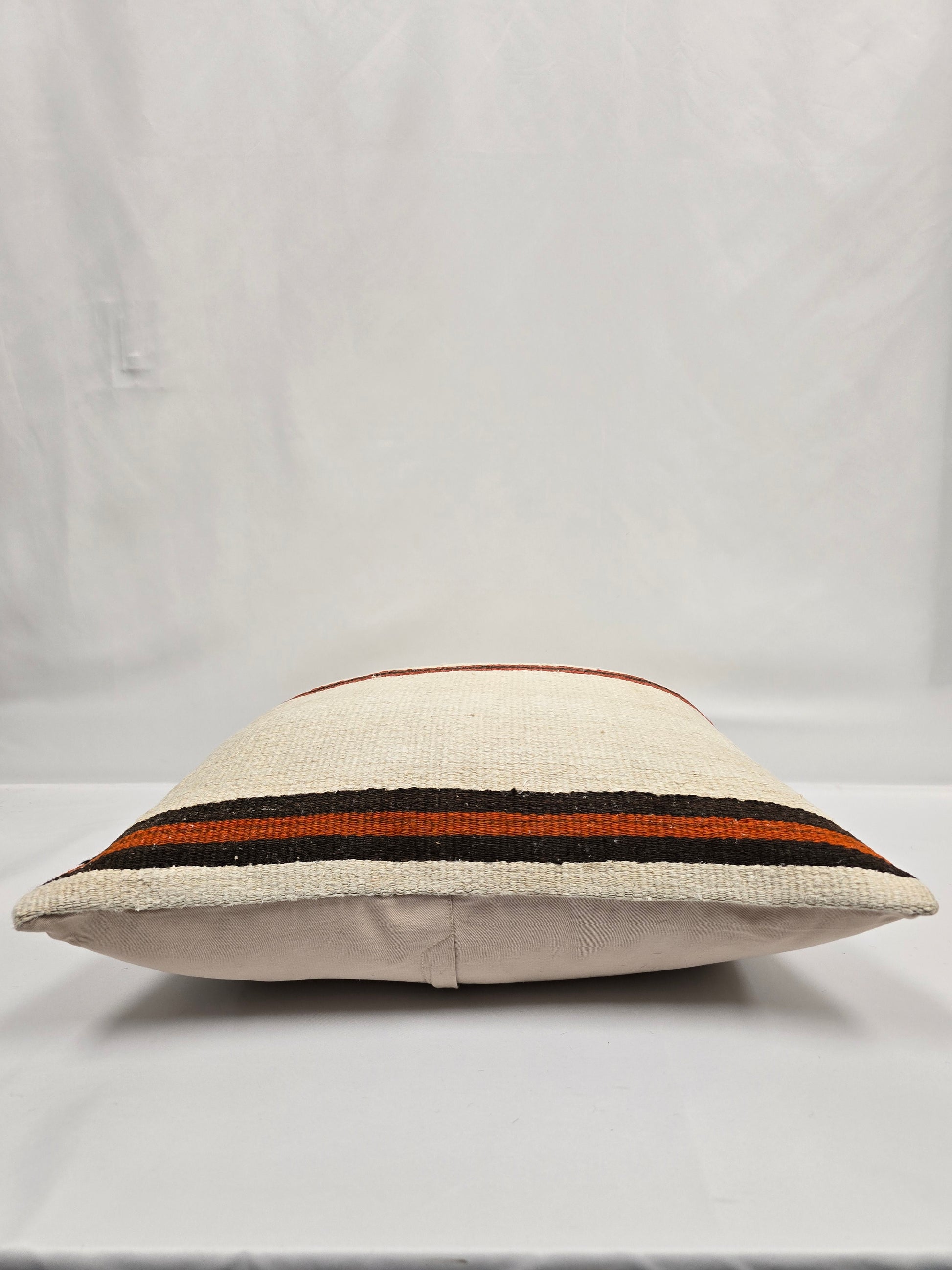 Turkish Hemp Pillow Natural Beige Brown Orange Pillow Cushion Cover 24" x 24" #9293
