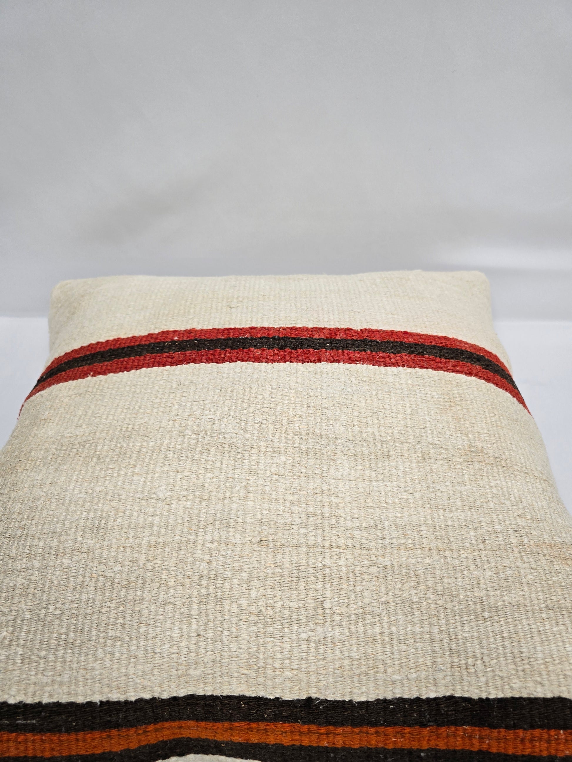 Turkish Hemp Pillow Natural Beige Brown Orange Pillow Cushion Cover 24" x 24" #9293