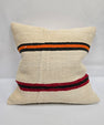 Turkish Hemp Pillow Natural Beige Brown Orange Pillow Cushion Cover 24" x 24" #9292