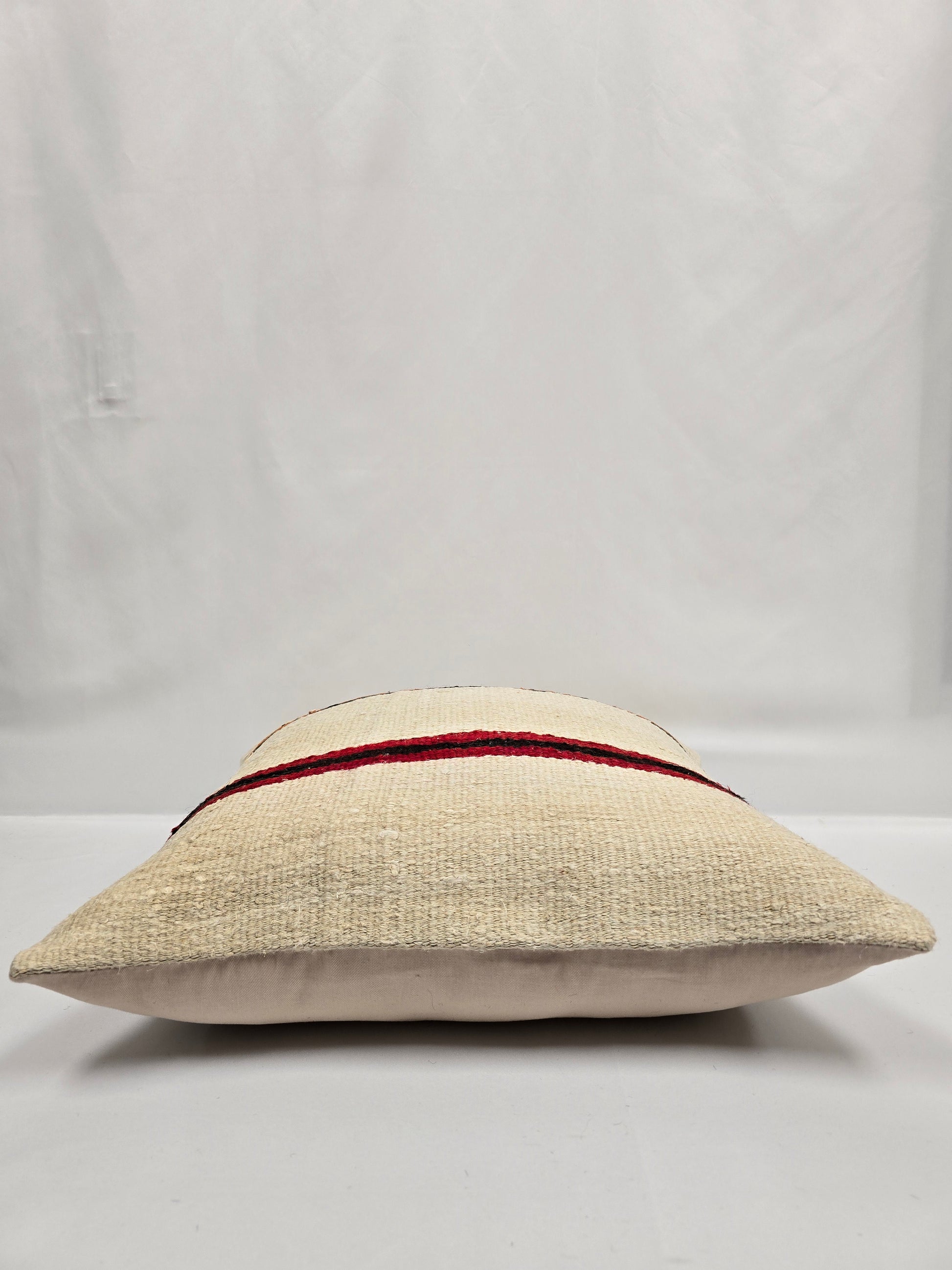 Turkish Hemp Pillow Natural Beige Brown Orange Pillow Cushion Cover 24" x 24" #9292
