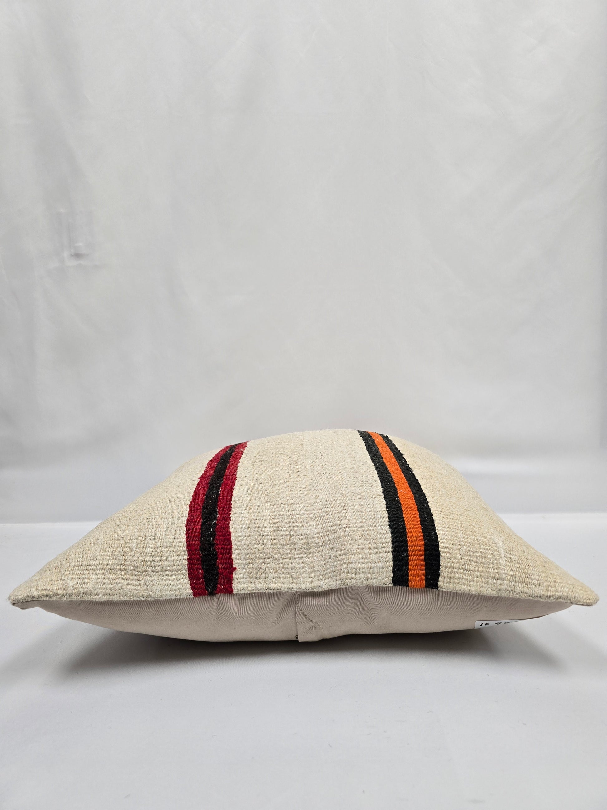 Turkish Hemp Pillow Natural Beige Brown Orange Pillow Cushion Cover 24" x 24" #9292