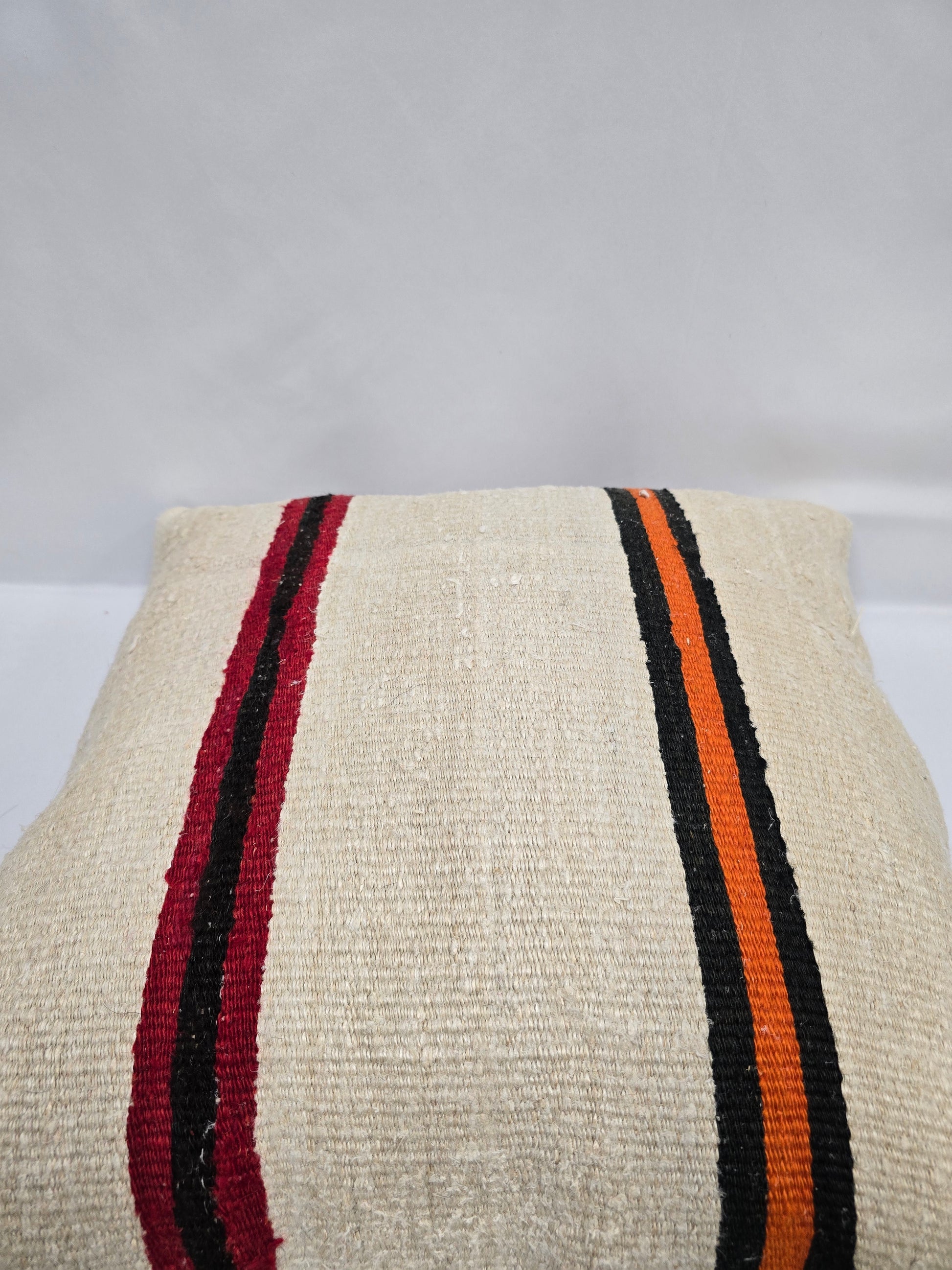 Turkish Hemp Pillow Natural Beige Brown Orange Pillow Cushion Cover 24" x 24" #9292