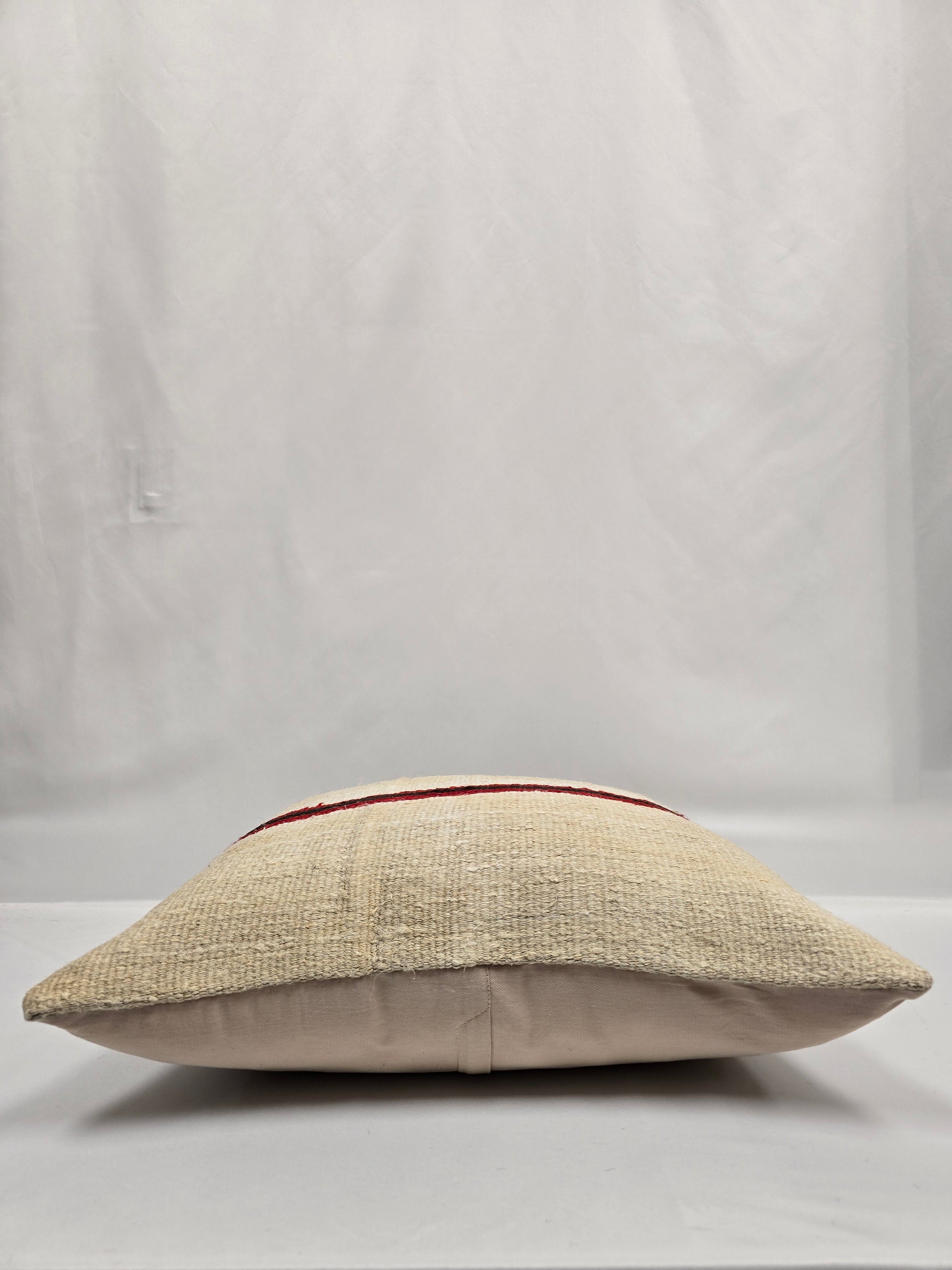 Turkish Hemp Pillow Natural Beige Brown Orange Pillow Cushion Cover 24" x 24" #9291