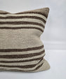Turkish Hemp Pillow Natural Beige Brown Pillow Cushion Cover 24" x 24" #9289