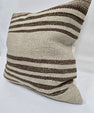 Turkish Hemp Pillow Natural Beige Brown Pillow Cushion Cover 24" x 24" #9289