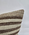 Turkish Hemp Pillow Natural Beige Brown Pillow Cushion Cover 24" x 24" #9289