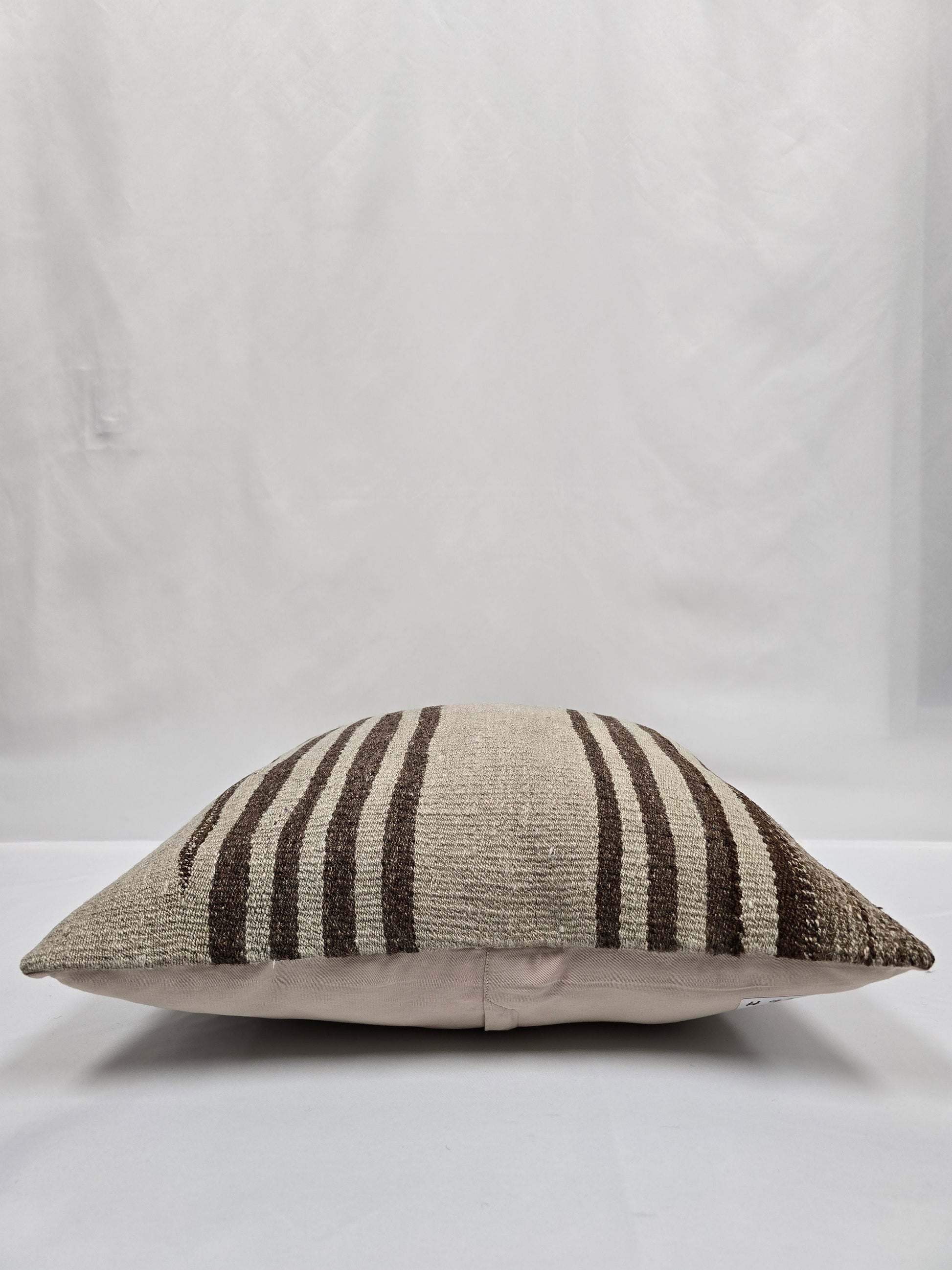 Turkish Hemp Pillow Natural Beige Brown Pillow Cushion Cover 24" x 24" #9289