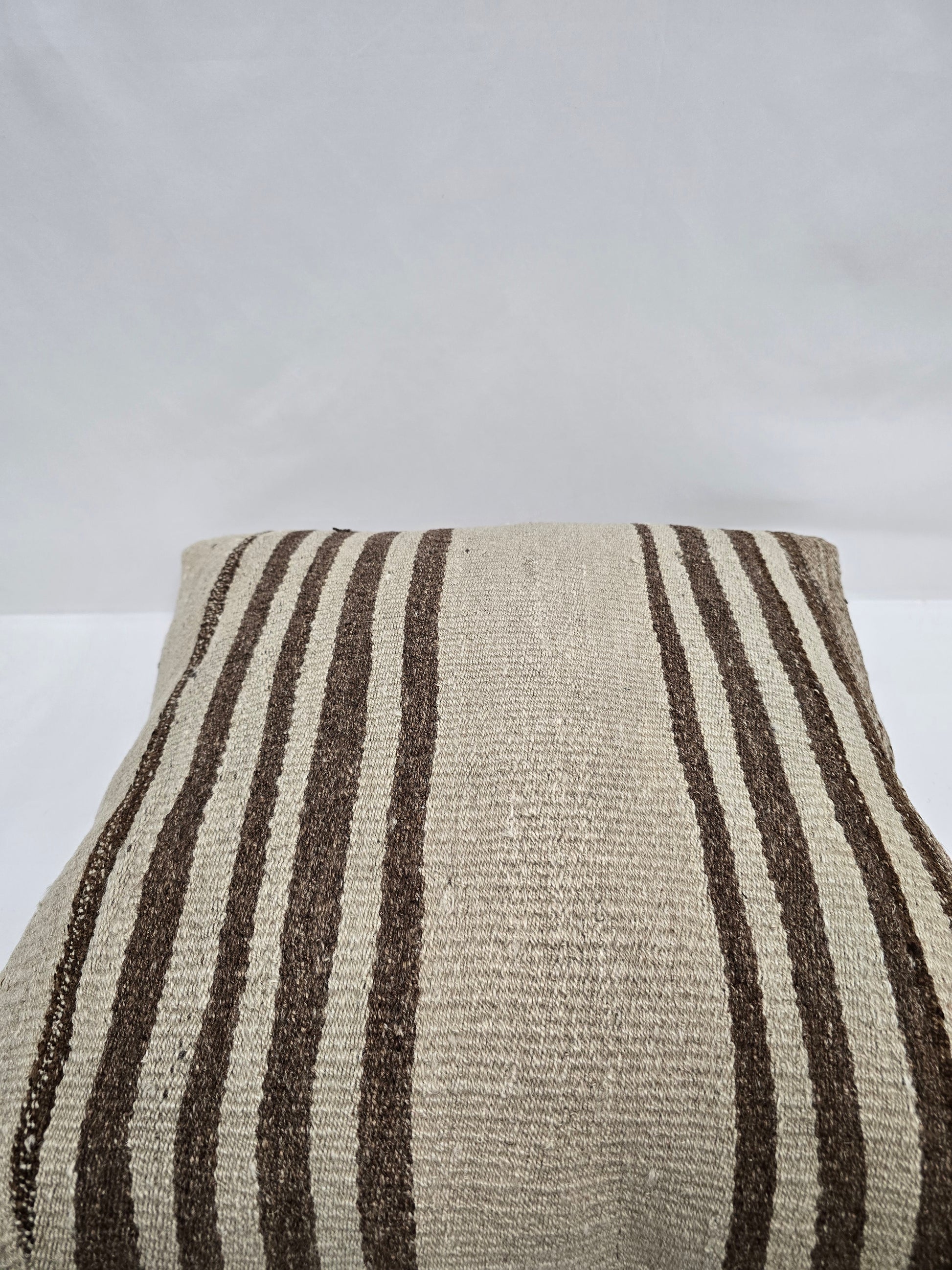 Turkish Hemp Pillow Natural Beige Brown Pillow Cushion Cover 24" x 24" #9289
