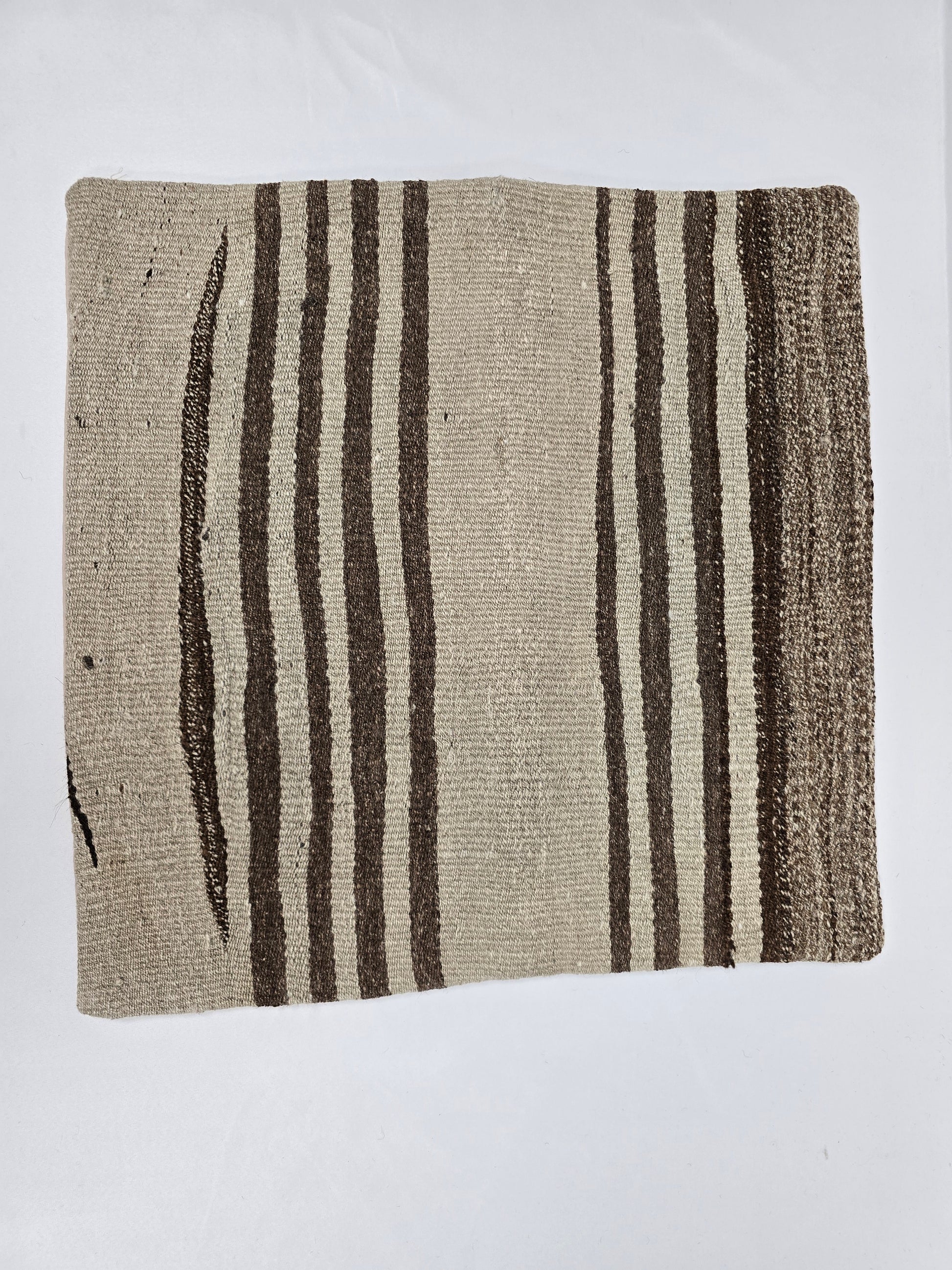 Turkish Hemp Pillow Natural Beige Brown Pillow Cushion Cover 24" x 24" #9289