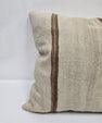 Turkish Hemp Pillow Natural Beige Brown Blue Pillow Cushion Cover 24" x 24" #9285