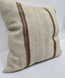 Turkish Hemp Pillow Natural Beige Brown Blue Pillow Cushion Cover 24" x 24" #9285