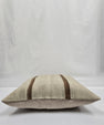 Turkish Hemp Pillow Natural Beige Brown Blue Pillow Cushion Cover 24" x 24" #9285