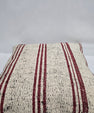 Turkish Hemp Pillow Natural Beige Burgundy Black Pillow Cushion Cover 24" x 24" #9283