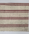 Turkish Hemp Pillow Natural Beige Burgundy Black Pillow Cushion Cover 24" x 24" #9283
