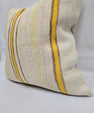 Turkish Hemp Pillow Natural Beige Yellow Brown Pillow Cushion Cover 24" x 24" #9282