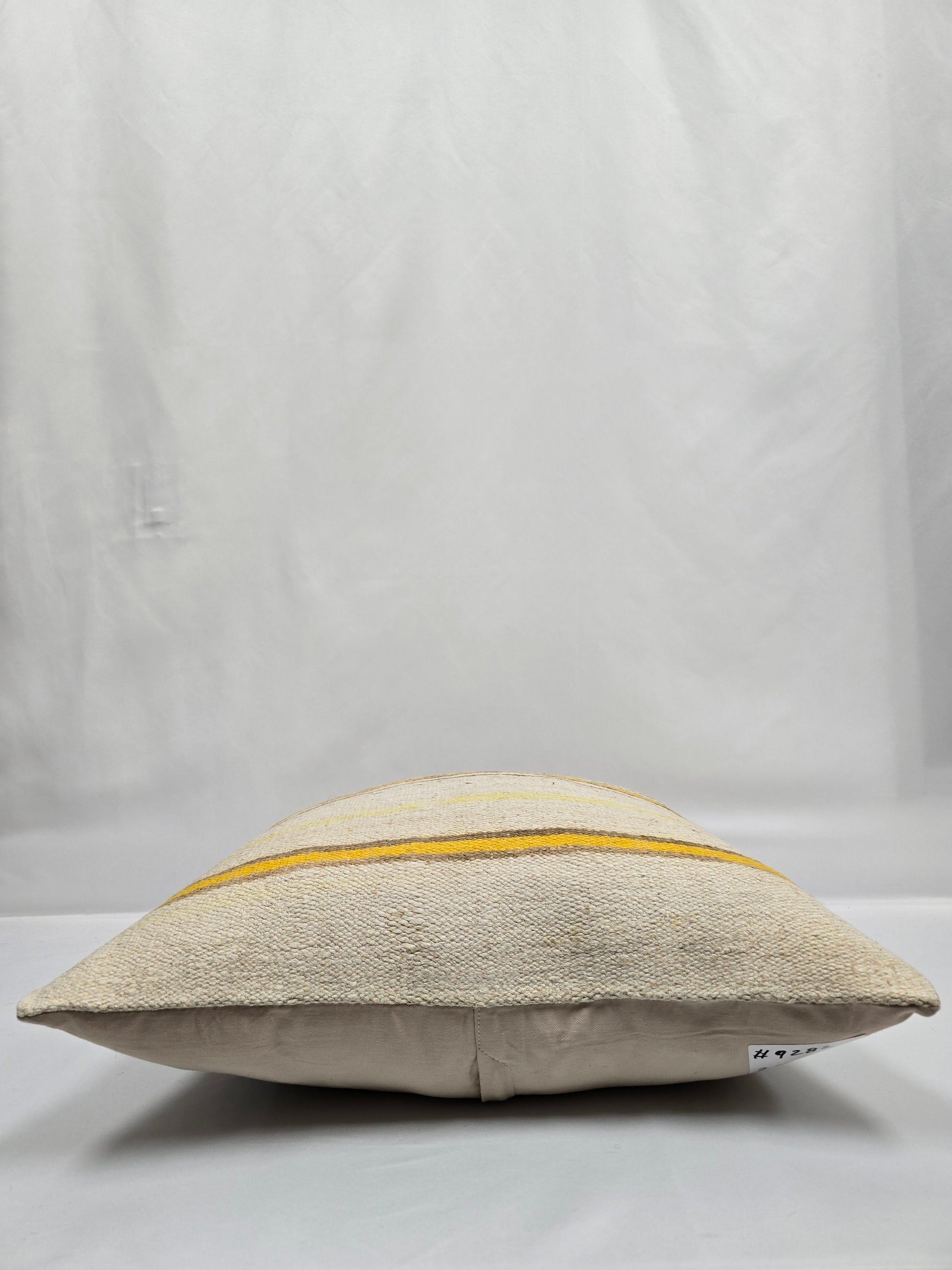 Turkish Hemp Pillow Natural Beige Yellow Brown Pillow Cushion Cover 24" x 24" #9282