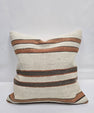 Turkish Hemp Pillow Natural Beige Brown Gray Pillow Cushion Cover 24" x 24" #9279