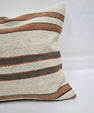 Turkish Hemp Pillow Natural Beige Brown Gray Pillow Cushion Cover 24" x 24" #9279