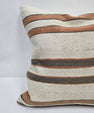 Turkish Hemp Pillow Natural Beige Brown Gray Pillow Cushion Cover 24" x 24" #9279