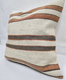 Turkish Hemp Pillow Natural Beige Brown Gray Pillow Cushion Cover 24" x 24" #9279