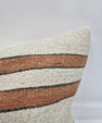 Turkish Hemp Pillow Natural Beige Brown Gray Pillow Cushion Cover 24" x 24" #9279