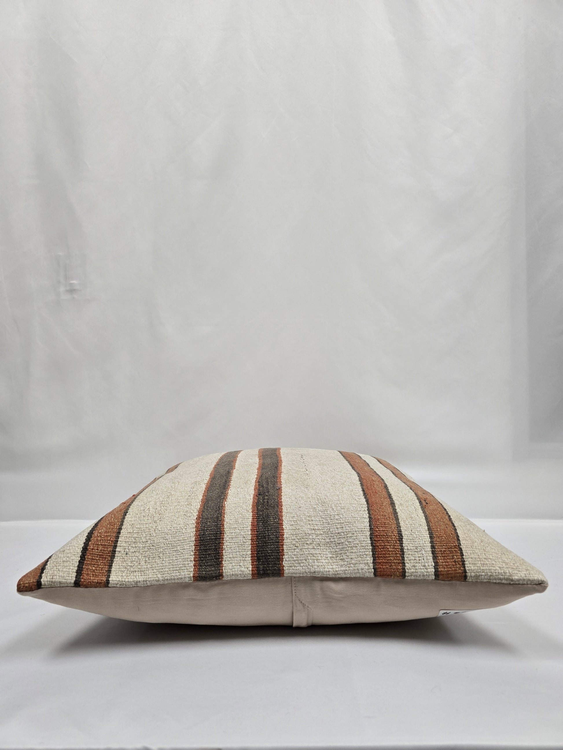Turkish Hemp Pillow Natural Beige Brown Gray Pillow Cushion Cover 24" x 24" #9279