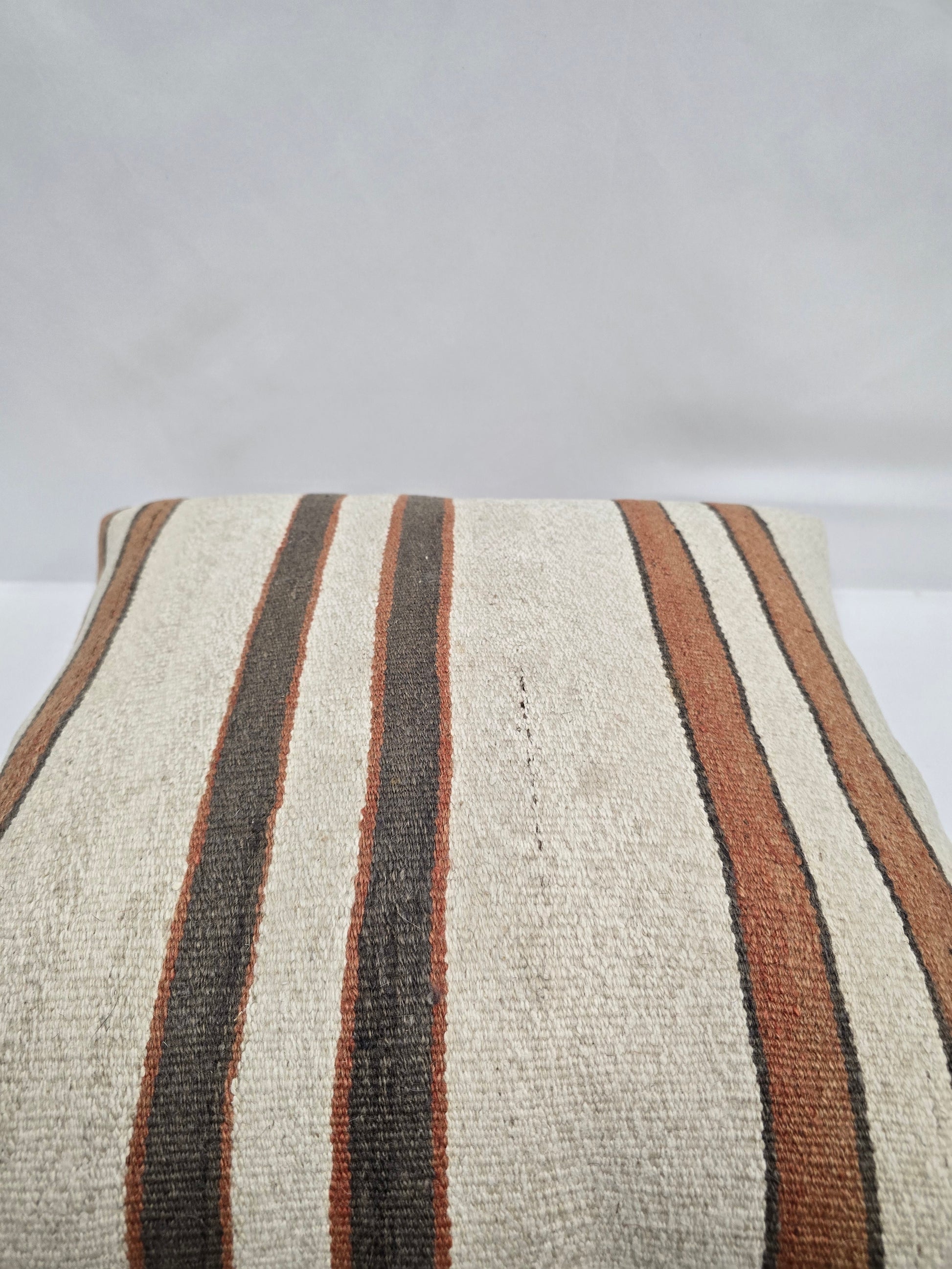 Turkish Hemp Pillow Natural Beige Brown Gray Pillow Cushion Cover 24" x 24" #9279