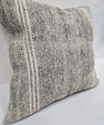 Turkish Hemp Pillow Natural Beige Gray Pillow Cushion Cover 24" x 24" #9278