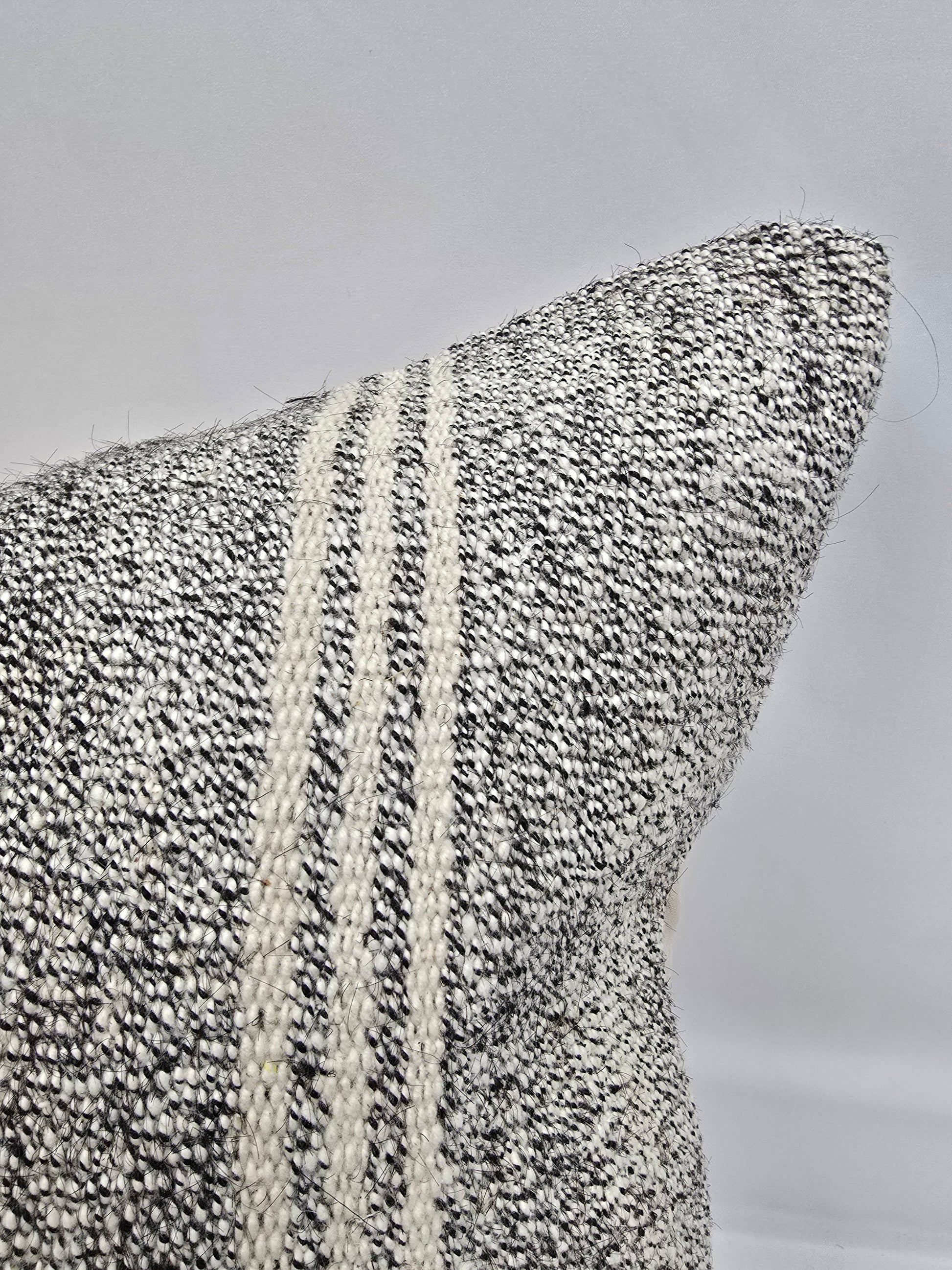 Turkish Hemp Pillow Natural Beige Gray Pillow Cushion Cover 24" x 24" #9278
