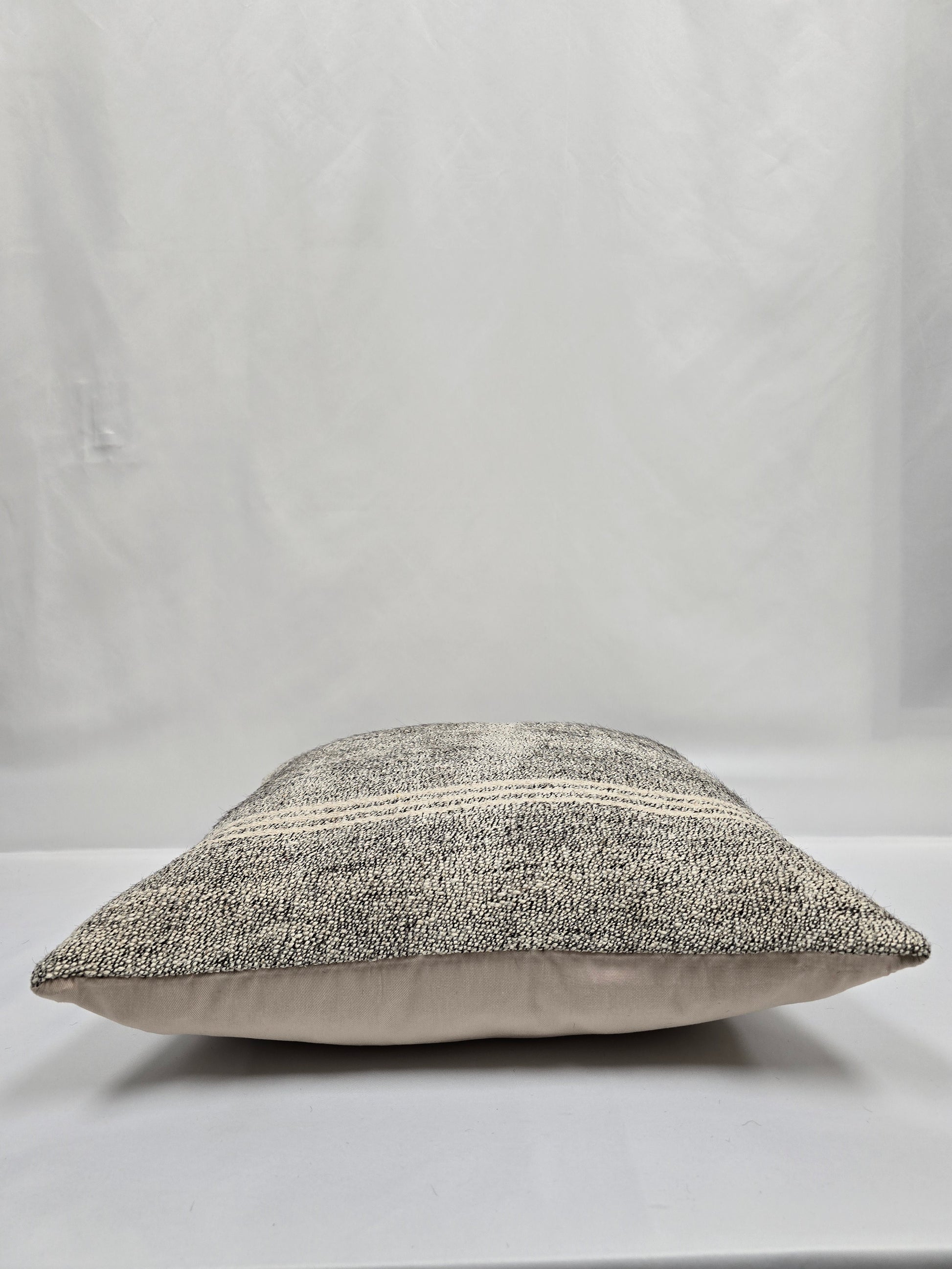 Turkish Hemp Pillow Natural Beige Gray Pillow Cushion Cover 24" x 24" #9278