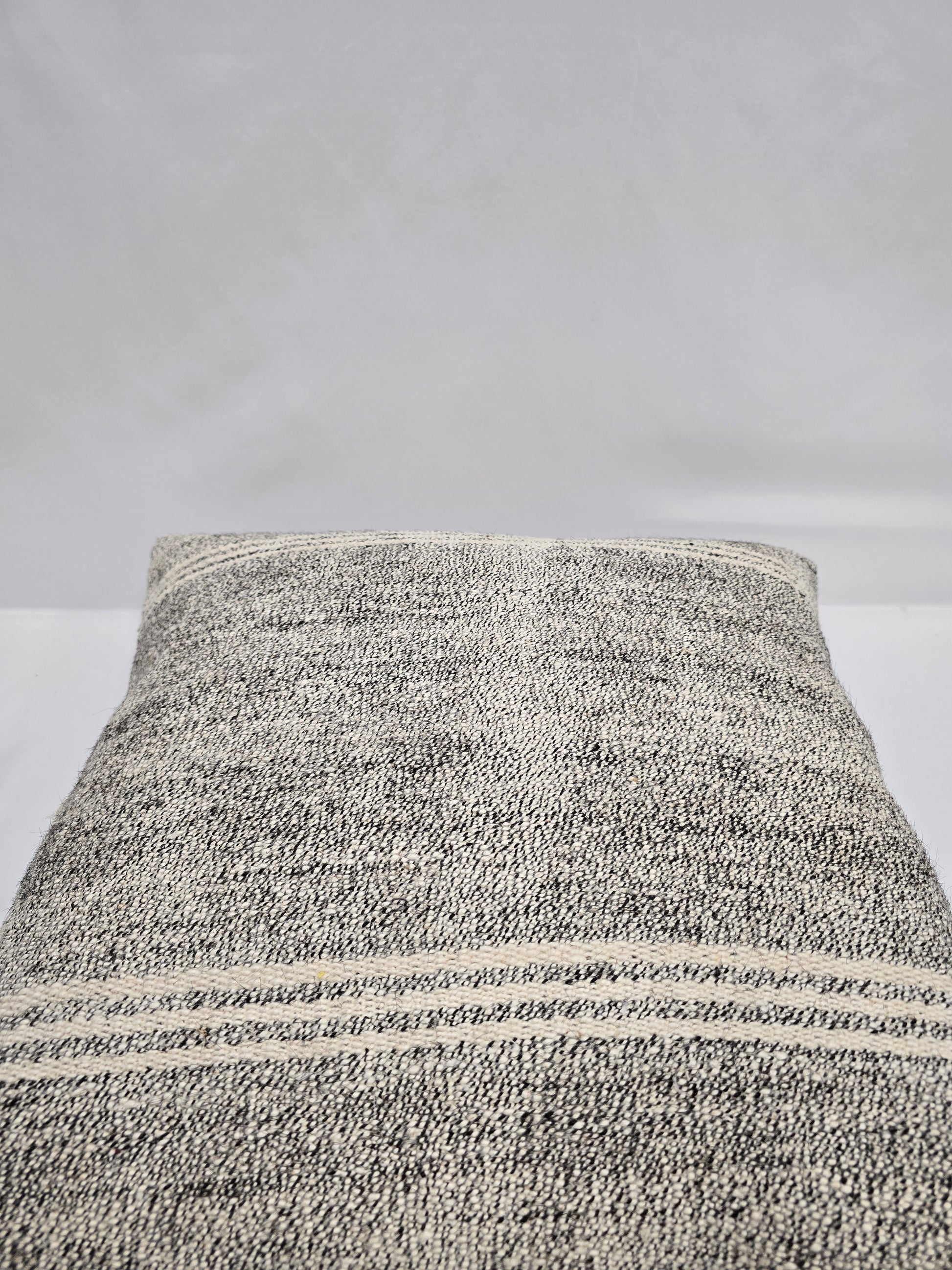 Turkish Hemp Pillow Natural Beige Gray Pillow Cushion Cover 24" x 24" #9278