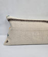 Turkish Lumbar Rug Pillow Beige Brown Cushion Cover Hemp Pillow 14" x 40" #9398