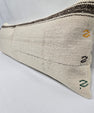 Turkish Lumbar Rug Pillow Beige Brown Cushion Cover Hemp Pillow 14" x 40" #9398