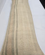 Turkish Lumbar Rug Pillow Beige Brown Green Cushion Cover Hemp Pillow 14" x 40" #9395