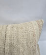 Turkish Lumbar Rug Pillow Beige Brown Cushion Cover Hemp Pillow 14" x 40" #9394-2