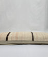 Turkish Lumbar Rug Pillow Beige Brown Cushion Cover Hemp Pillow 14" x 40" #9394-2