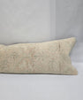 Turkish Lumbar Rug Pillow Beige Cushion Cover Pillow 12" x 48" #9555