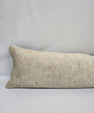 Turkish Lumbar Rug Pillow Beige Cushion Cover Pillow 12" x 48" #9555
