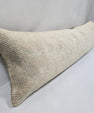 Turkish Lumbar Rug Pillow Beige Cushion Cover Pillow 12" x 48" #9555