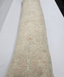Turkish Lumbar Rug Pillow Beige Cushion Cover Pillow 12" x 48" #9555