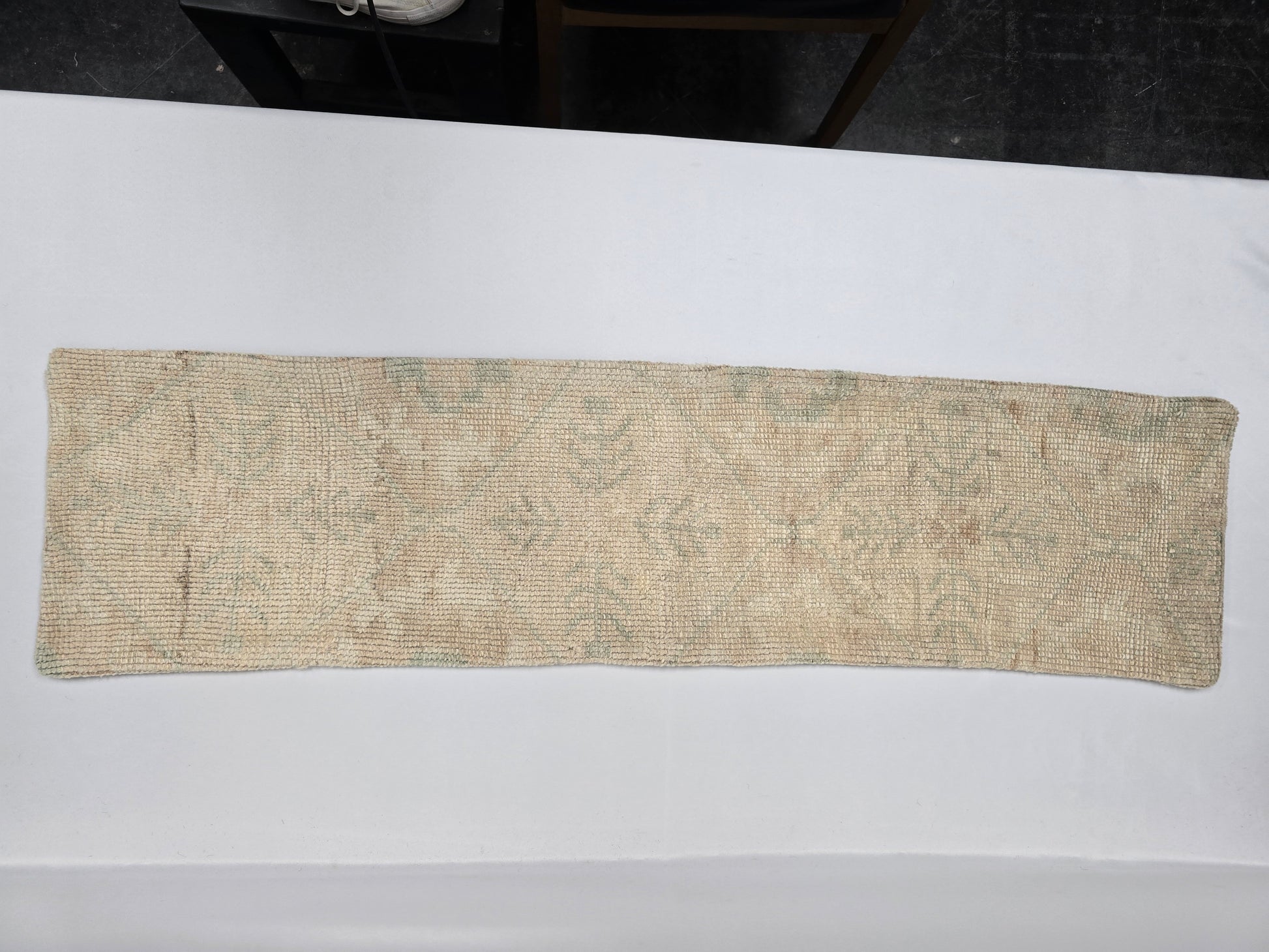 Turkish Lumbar Rug Pillow Beige Cushion Cover Pillow 12" x 48" #9555