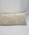 Turkish Lumbar Rug Pillow Beige Cushion Cover Pillow 12" x 48" #9552