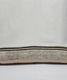 Turkish Lumbar Rug Pillow Beige Black Cushion Cover Hemp Pillow 14" x 40" #9422