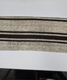Turkish Lumbar Rug Pillow Beige Black Cushion Cover Hemp Pillow 14" x 40" #9422