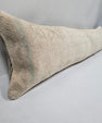 Turkish Lumbar Rug Pillow Beige Green Cushion Cover Pillow 12" x 48" #9541