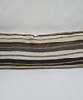 Turkish Lumbar Rug Pillow Beige Brown Cushion Cover Hemp Pillow 14" x 40" #9421