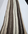 Turkish Lumbar Rug Pillow Beige Brown Cushion Cover Hemp Pillow 14" x 40" #9421